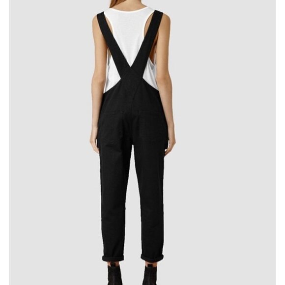 ❤️ AllSaints Women Dungarees denim overalls, black, Size 25 - Picture 3 of 11